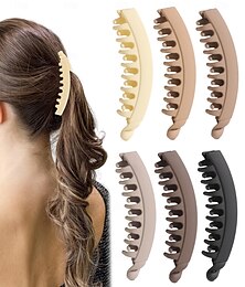 economico -1 fermaglio per capelli a banana, fermagli a banana marroni per donne e ragazze, fermagli grandi per capelli spessi e sottili, fermagli per capelli da 5,3 pollici per fermacoda di cavallo, accessori