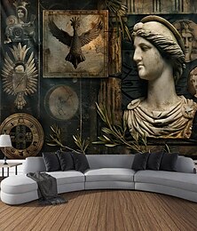 voordelige -godheid Athena trippy Griekse mythologie hangend tapijt kunst aan de muur groot tapijt muurschildering decor foto achtergrond deken gordijn thuis slaapkamer woonkamer decoratie