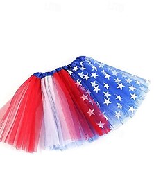 Χαμηλού Κόστους -4 Ιουλίου αστέρι tutu για κορίτσια κόκκινο λευκό μπλε αστέρι φόρεμα, ημέρα ανεξαρτησίας αμερικανική σημαία φούστα tutu