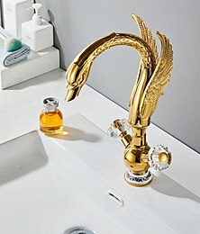 economico -Lavandino rubinetto del bagno - Classico Galvanizzato Installazione centrale Una manopola Un foroBath Taps