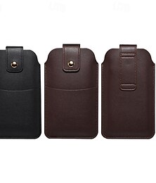 olcso -férfi mobiltelefon hurok tok tok öv deréktáska kellékek pu bőr pénztárca telefon pénztárca vintage öv mobiltelefon védőtok