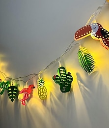 cheap -LED String Lights 1.65m 10LEDs 2024 New Summer Theme Party Decor LED Hawaiian String Lights Flamingos Pineapple Turtle Back Leaf Lights String Home Holiday Party Indoor Garden Decoration