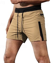 economico -Per uomo Pantaloncini da corsa Pantaloncini da palestra Pantaloncini da tuta Cerniera Tasche Cinturino elastico Pantaloncini / Cosciali Esterno Sportivo Al coperto Asciugatura rapida Leggero Morbido