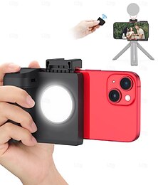 abordables -Lumière de remplissage Ph-14, télécommande sans fil Bluetooth, lumière selfie réglable à trois vitesses, poignée d'obturation pour appareil photo de smartphone, poignée amovible pour iPhone, Samsung, Google, Oneplus, prise de vue vidéo/photo.