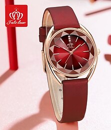 cheap -Fate love Women Quartz Watch Creative Minimalist Fashion Casual Waterproof Decoration Leather Watch