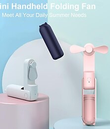 economico -mini ventilatore portatile: ricaricabile tramite USB, design silenzioso da portatile/desktop, pieghevole per ufficio/casa, potente a 3 velocità, ideale per i viaggi all'aperto, funge anche da power