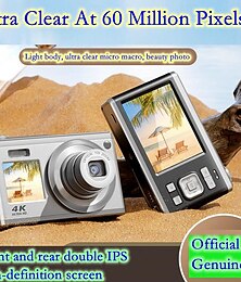 economico -Fotocamera digitale con zoom ottico 4k, fotocamera digitale punta e scatta con doppio display, fotocamera da viaggio compatta