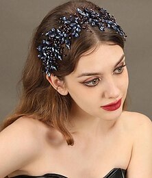 abordables -Diadèmes de la Couronne Bandeaux Casque Strass Alliage Mariage cocktail Elégant Luxe Avec Strass Détail Cristal Casque Couvre-chef