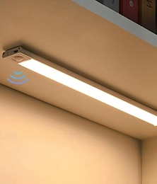 economico -Luce per armadietto a LED ultrasottile, barra luminosa a LED con sensore di movimento wireless, luce notturna autoadesiva magnetica laterale ricaricabile tramite USB per armadi guardaroba armadio scale corridoio mensola