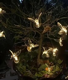 levne -solární ptáček ve tvaru víla řetězová světla 5m 20leds venkovní vodotěsná zahradní světla svatební dovolená party venkovní dekorace na balkon