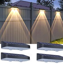 economico -luci solari per recinzione, luci solari impermeabili per esterni, luci da parete Sola, luci da parete per cortile, luci da portico, luci da paesaggio, luci solari da parete, luci da lavaggio 1/2/4 pezzi