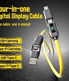 economico -cavo dati per display digitale tipo cavo di ricarica rapida in silicone 4 in 1 pd un cavo di ricarica per telefono Android drag 4 USB
