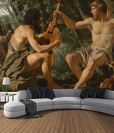 voordelige -Apollo god trippy Griekse mythologie hangend tapijt kunst aan de muur groot tapijt muurschildering decor foto achtergrond deken gordijn thuis slaapkamer woonkamer decoratie