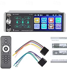 preiswerte -Einzel-DIN-Autoradio, 4,1-Zoll-Touchscreen, integriertes Bluetooth, MP3/MP5/USB/AM/FM/RDS-Radio mit Lenkradsteuerung