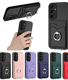 economico -telefono Custodia Per Samsung Galaxy S24 Ultra Plus S23 Ultra Plus S22 Plus Ultra A55 A35 A25 A15 5G A54 A34 A14 A53 A33 A23 A13 S25 Ultra Per retro Supporto ad anello Slot per schede Resistente agli