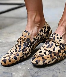ieftine -mocasini de dama cu imprimeu leopard cu catarama metalica – pantofi casual cu imprimeu animal pentru purtarea de zi cu zi