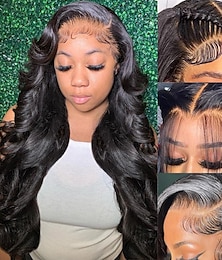 cheap -13x6 Lace Front Wigs Human Hair Pre Plucked Body Wave HD Lace Front Wigs Human Hair 130%/150%/180% Density Frontal Wigs Human Hair Pre-plucked with Baby Hair