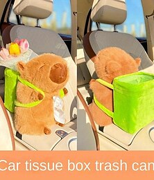 abordables -Poubelle de voiture multifonctionnelle, boîte à mouchoirs, design capybara mignon, accessoires de rangement intérieur de voiture pour garder votre voiture propre et organisée, 1 pièce