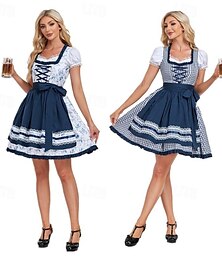 economico -Oktoberfest Vestito Blusa / Camicia Dirndl Oktoberfest / Birra Tedesco Monaco di Baviera Prati Per donna Panno in stile tradizionale Camicia Vestito