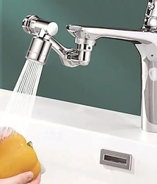 billige -1 stk 1440 kobberlegering universal svingbar kran sprayhode egnet for forlengelse kran lufter tut kjøkkenkran servant robot arm kran forlenger vask tilbehør
