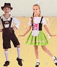 お買い得  -Oktoberfest ドレス ギャザースカート レーダーホーゼン バイエルン メイド ドイツ語 ミュンヘン メドウズ 男の子 女の子 伝統的なスタイルの布
