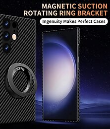 Недорогие -Чехол для телефона для Samsung Galaxy S25 Ultra Задняя крышка с подставкой Поддержка беспроводной зарядки Ударопрочный PC Металл