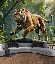 olcso -tigris erdő függő gobelin fal művészet nagy kárpit falfestmény dekor fénykép háttér takaró függöny otthon hálószoba nappali dekoráció
