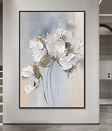 billiga -handgjorda oljemålningar canvas väggdekoration wabi-sabi stil enkla abstrakta blommor för heminredning rullad ramlös osträckt målning
