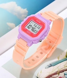 abordables -SKMEI niños Reloj Digital Al Aire Libre Deportes Moda Reloj Casual Luminoso Cronómetro Despertador Calendario TPU Reloj