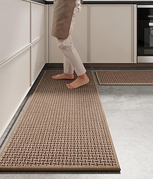 economico -tappeti da cucina lavabili antiscivolo &amp; tappetini antifatica, passatoia in tessuto assorbente antiscivolo con fondo in gomma per pavimenti, tappetini rustici lavabili in lavatrice per lavandino,