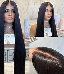 economico -reale hd merletto svizzero capelli umani remy vietnamiti 5x5 parrucca di chiusura hd osso dritto anteriore del merletto parrucche dei capelli umani con i capelli del bambino nodi candeggiati