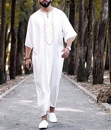 economico -Per uomo loungewear Camicia da notte Banda Moda Comoda Vestaglie a kimono Interni Giornaliero Poliestere Traspirante A V Manica corta Primavera Nero Bianco