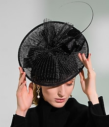 levne -čelenky fascinátory klobouky sinamay sluneční klobouk podšálek klobouk cylindr svatební čajový dýchánek elegantní svatba s péřovou mašličkou pokrývka hlavy pokrývka hlavy