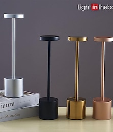 economico -lampada da tavolo senza fili, lampada da tavolo portatile ricaricabile a batteria, luci da patio, luminosità a 3 livelli, dimmerabile, luce esterna per ristorante/casa/patio