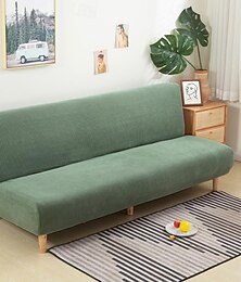 abordables -Funda de sofá cama sin brazos de tela jacquard, 3 tamaños diferentes, fundas decorativas para sofá de terciopelo de maíz, protector elástico, funda de banco
