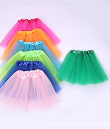 billige -børn piger tyl tutu nederdel til 3-8 årige børn scene ballet dansetøj festtøj tilbehør boble fluffy nederdel