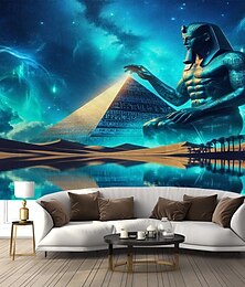 זול -פירמידה מצרית פרעה תלוי שטיח קיר אמנות שטיח קיר גדול תפאורה צילום רקע שמיכה וילון בית חדר שינה סלון קישוט אלוהים אלוהי