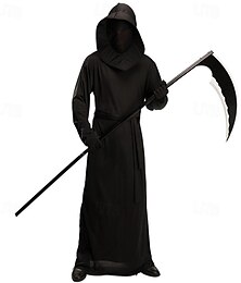 levne -Smrtka Pláštěnka Cosplay kostým Přehoz Dospělé Pánské Strašidelný kostým Výkon předvečer Všech svatých Plesová maškaráda Karneval Plesová maškaráda Mardi Gras Jednoduchý karnevalový kostým