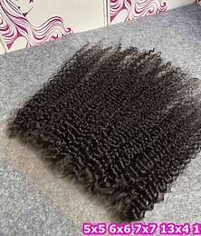 abordables -Cheveux Vietnamiens 13*6 Fermeture Bouclé / Ondulation Lâche Partie gratuite Dentelle Suisse Cheveux Naturel Rémy Femme avec des cheveux de bébé / Classique / Ligne de Cheveux Naturelle Usage