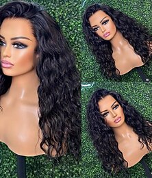 preiswerte -Wasserwelle Remy Haar Lace Front Perücken für Frauen 100% brasilianisches reines Haar Lace Front Echthaar Perücken