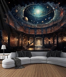 economico -Fantasy planetario appeso arazzo arte della parete grande arazzo decorazione murale fotografia sfondo coperta tenda casa camera da letto soggiorno decorazione