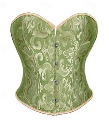 billiga -kvinnors shapewears bustier korsett topp karneval date club korsetter sexig punk &amp; gothic ren färg spänne hem kläder