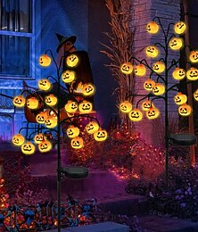 olcso -halloween kültéri napelemes sütőtök gyep lámpák világítanak sütőtök jack o lámpás kerti dekoráció vízálló sütőtök karó fény halloween sírkő kerti pázsit udvar sétány dekor utcai lámpa 1db