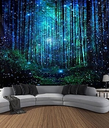 voordelige -landschap groot wandtapijt bos licht kunst decor deken gordijn hangend huis slaapkamer woonkamer decoratie polyester