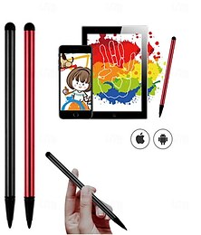 economico -doppio uso di schermi resistivi e capacitivi penna per sony ericsson samsung xiaomi huawei supporta tutti i tablet apple iphone portatile adorabile due modalità metallo