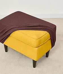 economico -Copri pedale per sgabello Fodere per pouf elasticizzate jacquard Copri poggiapiedi pieghevoli spessi Protezione per poggiapiedi quadrato con fondo elastico per soggiorno