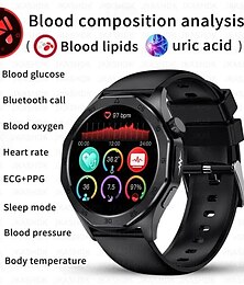 economico -E480 Orologio intelligente 1.43 pollice Intelligente Guarda Bluetooth ECG + PPG Monitoraggio della temperatura Pedometro Compatibile con Android iOS Da donna Da uomo Standby lungo Chiamate in