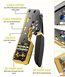Недорогие -Универсальный обжимной инструмент RJ45 для модульного разъема Ethernet Cat6 Cat5 Cat5e, кусачки и обжимные устройства для модульных разъемов Ethernet