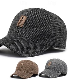 billiga -Herr Basebollkeps Solhatt Trucker Hat Svart Kaffe Polyester Mode Ledigt Gata Dagligen Slät Justerbara Solskyddskräm Andningsfunktion