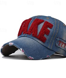 economico -Per uomo Cappellino da baseball Cappello da sole Cappello da camionista Giallo Vino Poliestere Con ricami Di tendenza Informale Strada Giornaliero Alfabetico Regolabile Crema solare Traspirante